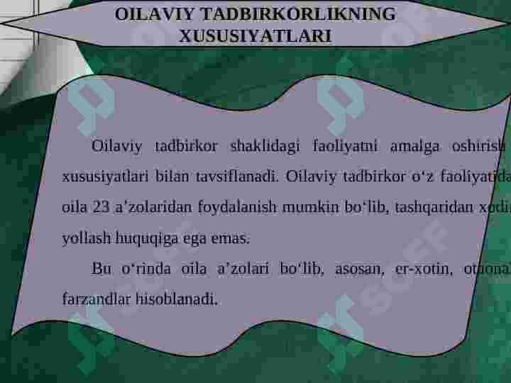OILAVIY TADBIRKORLIK 7