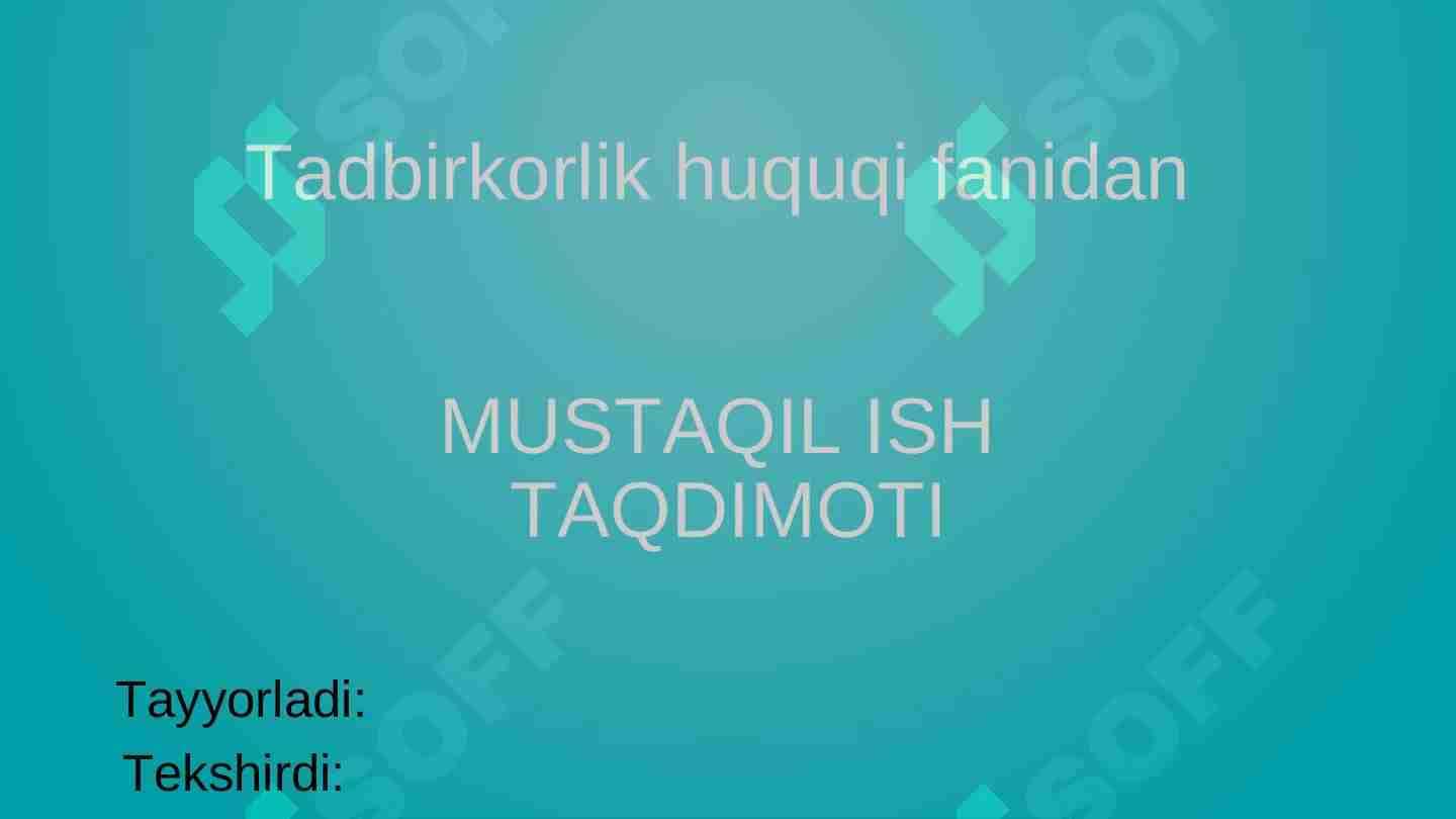 Oilaviy tadbirkorlik