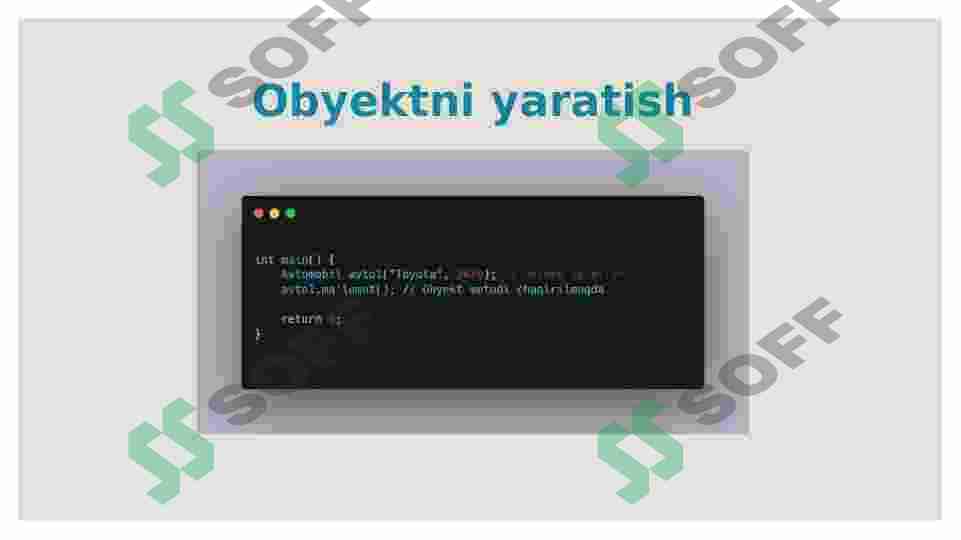 OOP: Obyektga Yo'naltirilgan Dasturlash 4