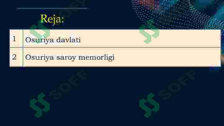 Ossuriya saroy me'morligi 2