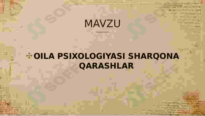 Oila psixologiyasi sharqona qarashlar 2