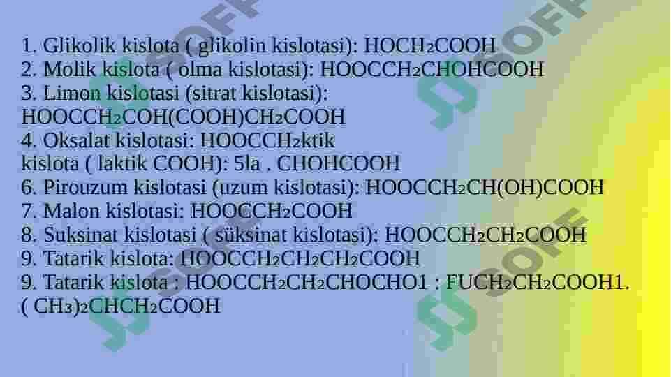 Organik kislotalar 4