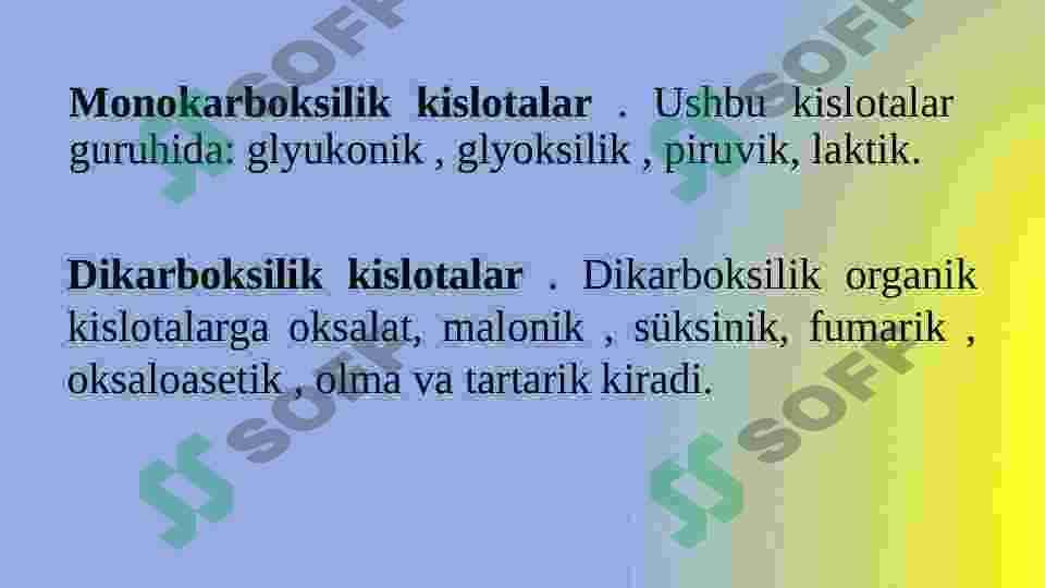 Organik kislotalar 8