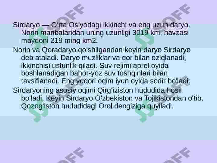 O`rta osiyo daryolari 2