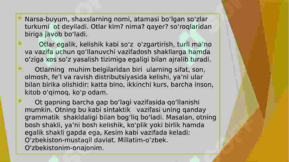Otlarning aloqa munosabat kategoriyalar 3