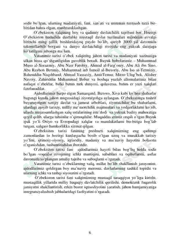 O'zbekiston tarixi 6