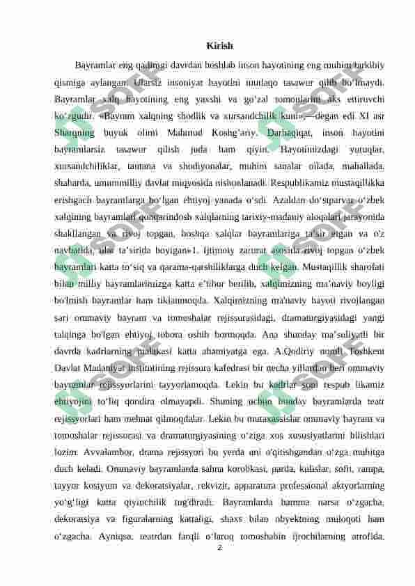 O’zbekiston bayramlari 2