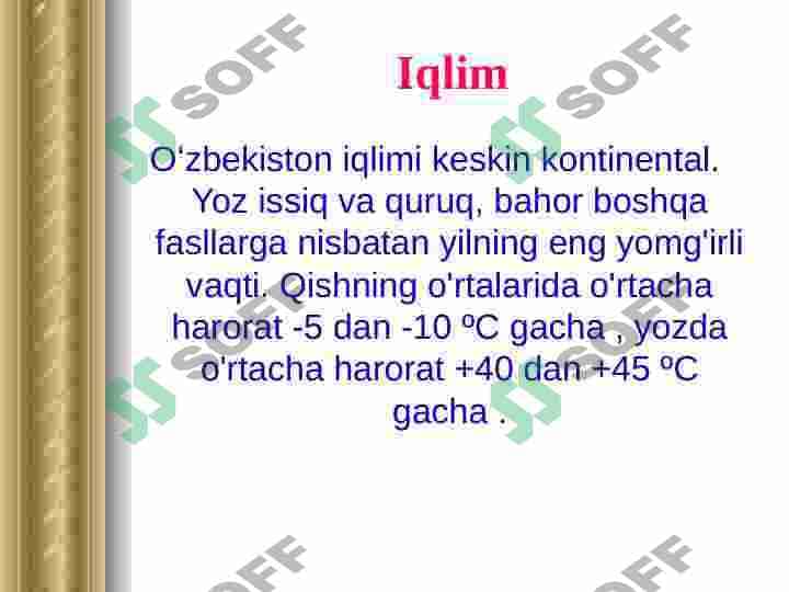 O'zbekiston geografiyasi 5