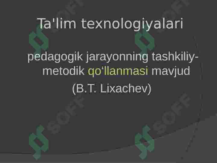 PEDAGOGIK TEXNOLOGIYA 3