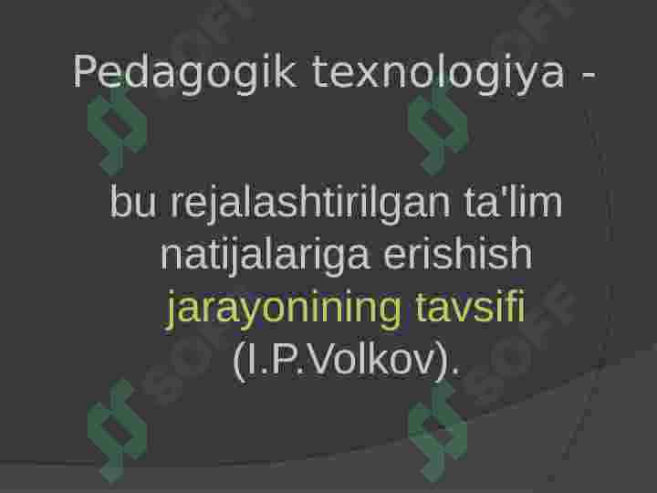 PEDAGOGIK TEXNOLOGIYA 5