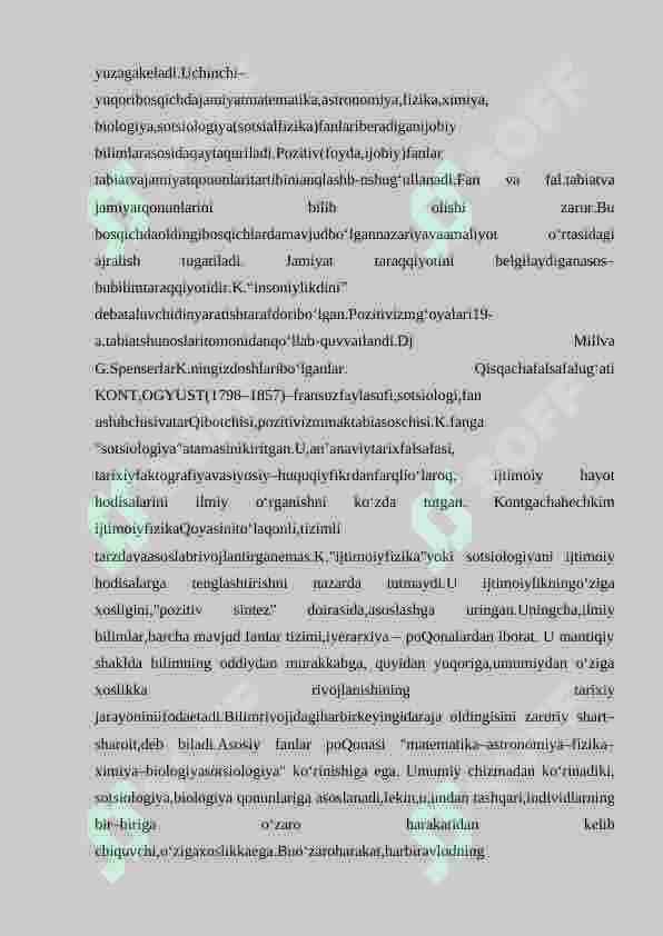 POSTIVIZM FALSAFASI 6
