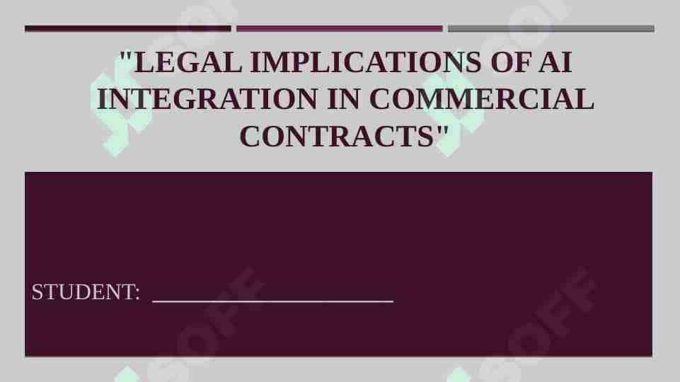 LAW(AI integration to contract making process: legal implication with real cases)