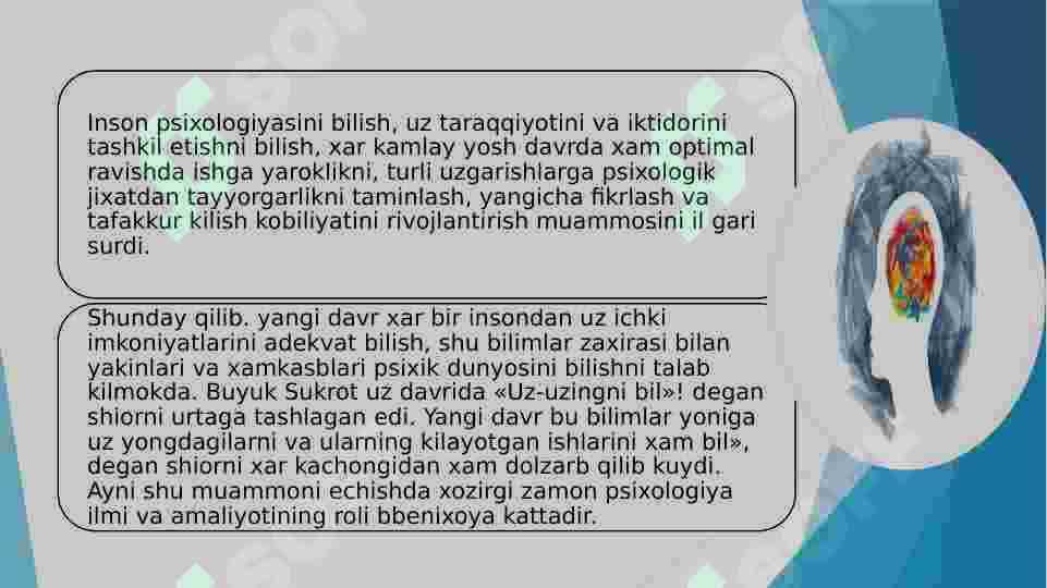 Psixologiya faniga kirish 6