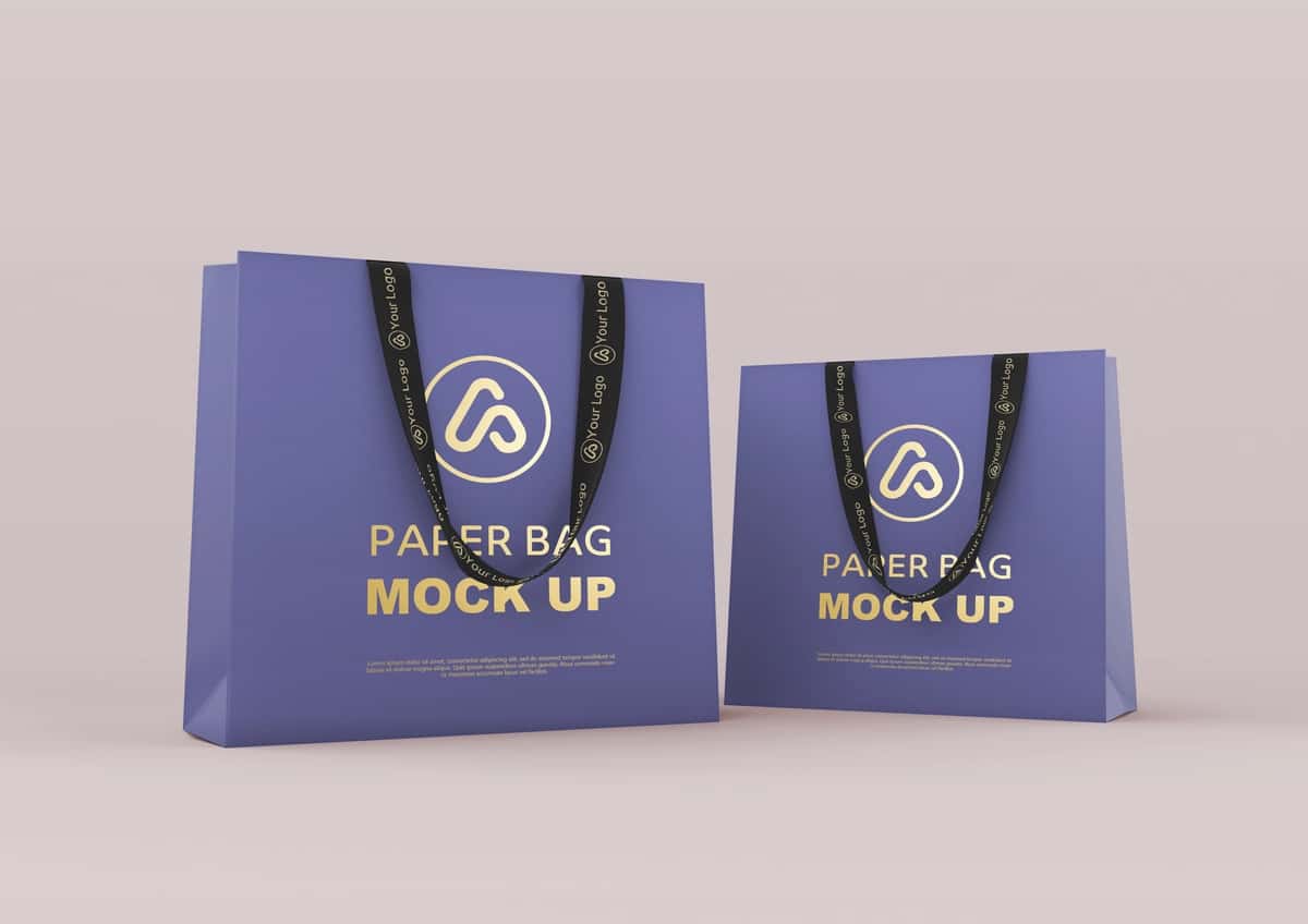 Qog'oz sumkalar maketi | Paper bags mockup 1