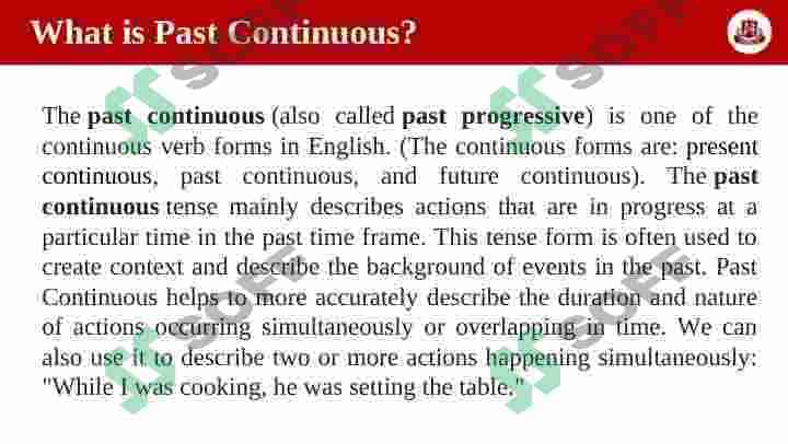 Past Continuous Tense 4