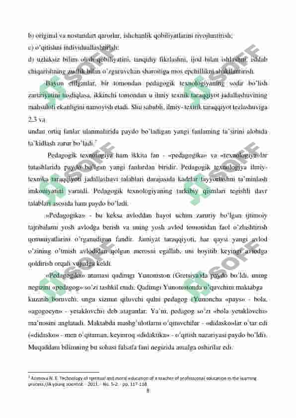 Pedagogik texnologiya 8