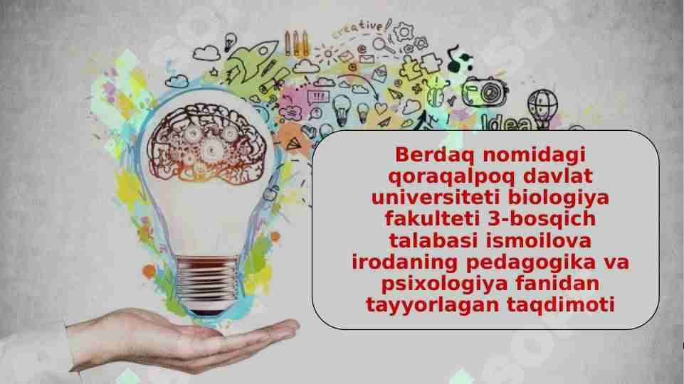 Pedagogik kompetentlik va kreativlik