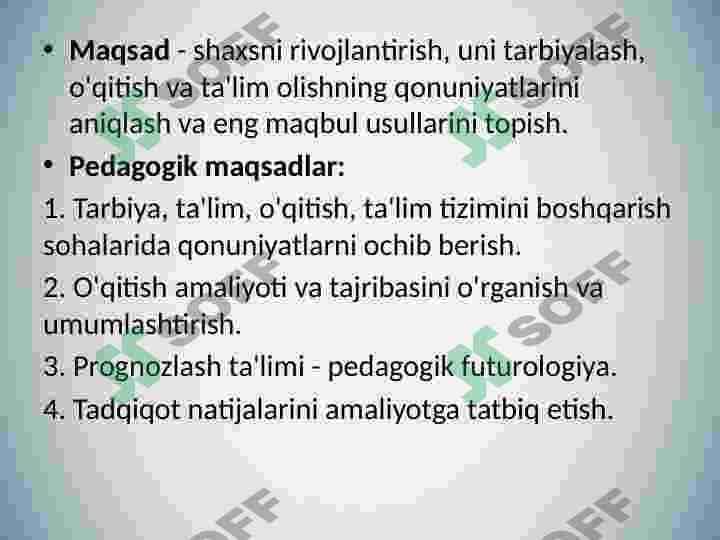 Pedagogika fan sifatida 6