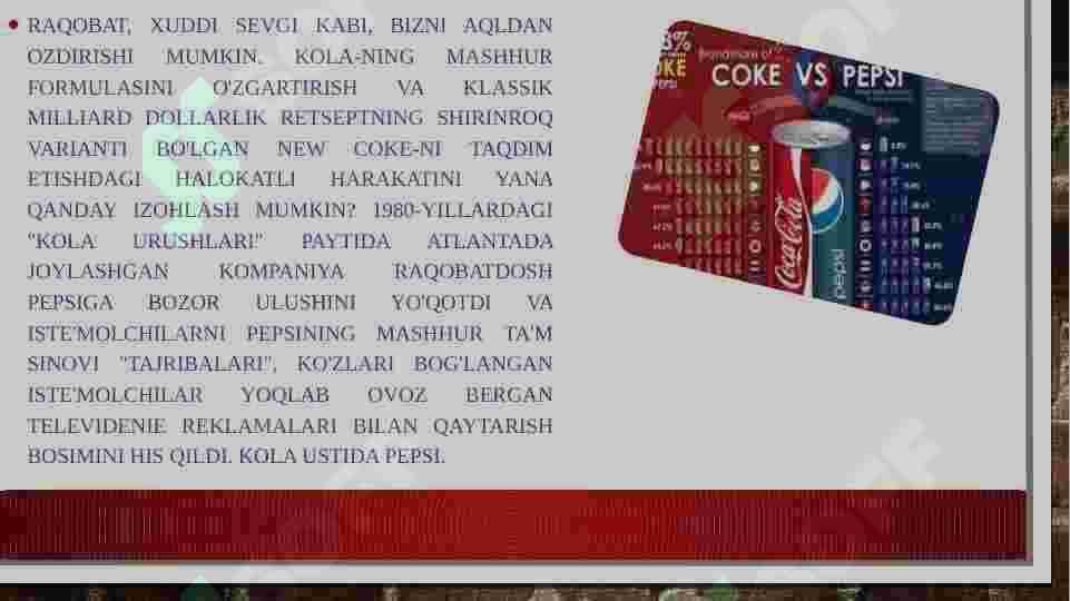 Pepsi  va COCA COLA 2