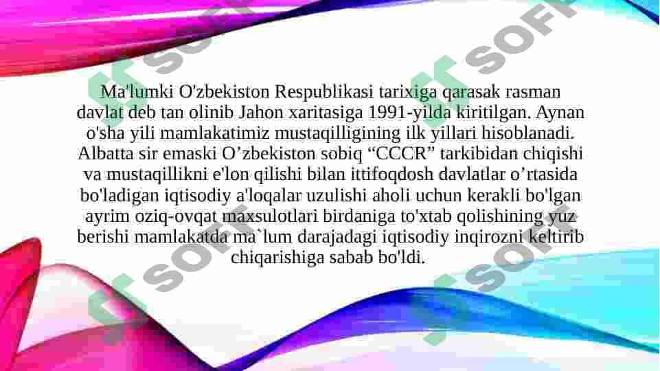 O’zbekistonda iqtisodiy muammolar 2