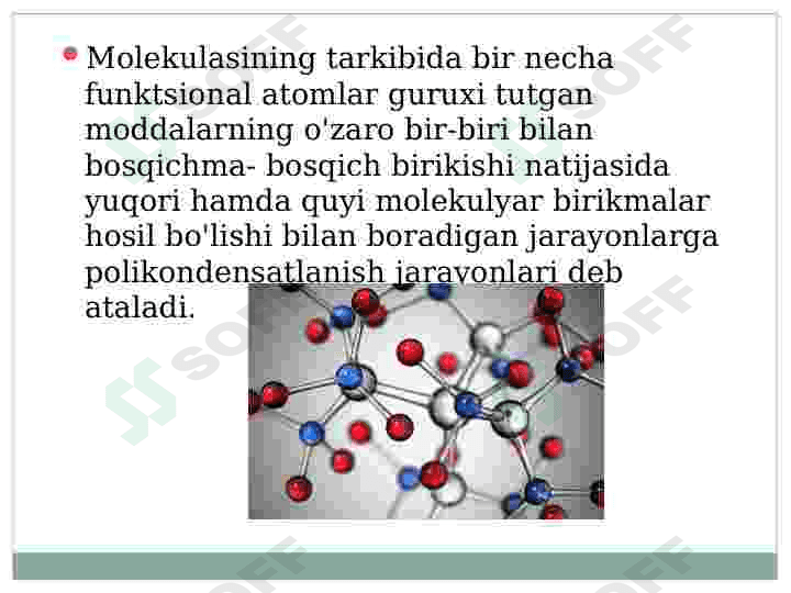 Polikondensatlanish reaksiyalari 3