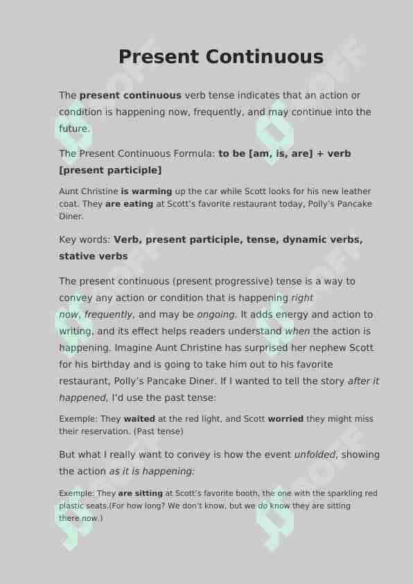Present Continuous