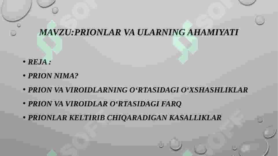 Prionlar va ularning ahamiyati 2