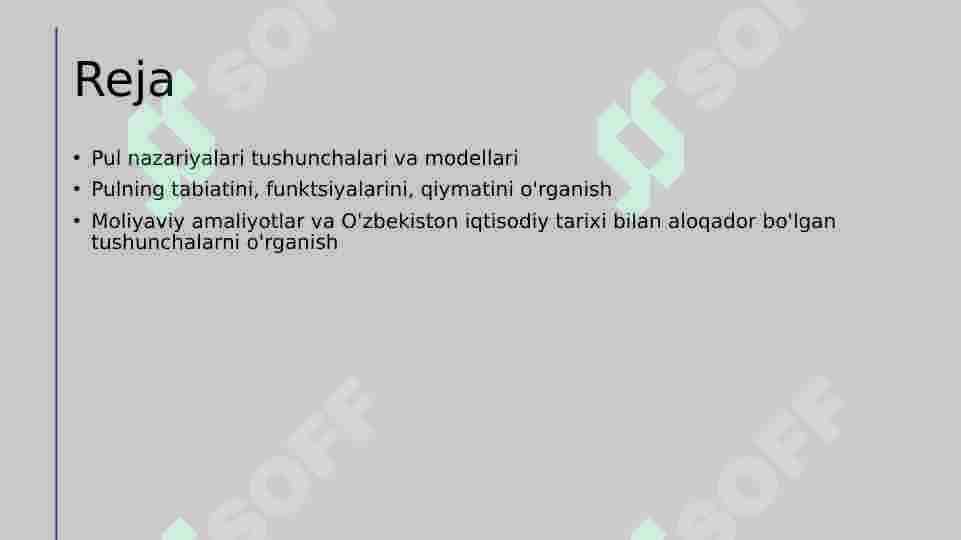 Pul nazariyalari 2