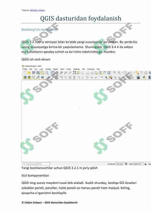 QGIS dasturidan foydalanish 1