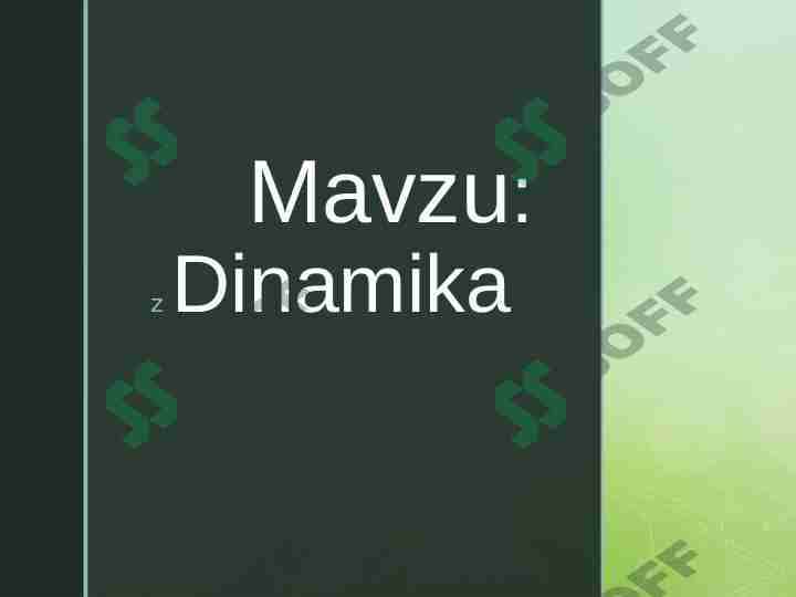 DINAMIKA 1