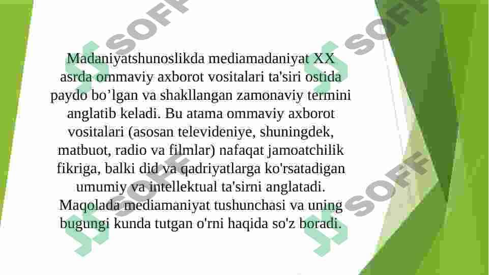 Axborot urushlari davrida mediamadaniyatning o’rni 8