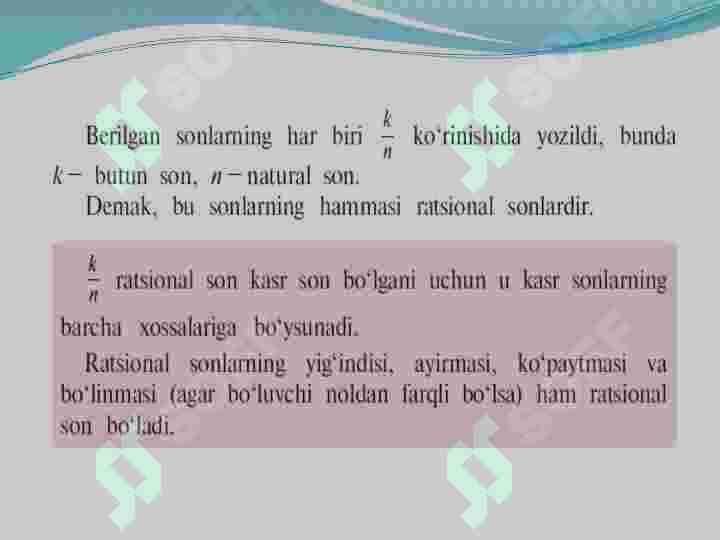 Ratsional sonlar 7