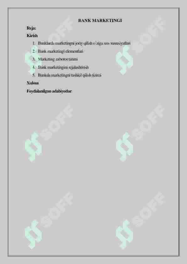 BANK MARKETINGI 2
