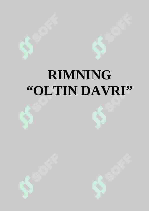 Rimning oltin davri