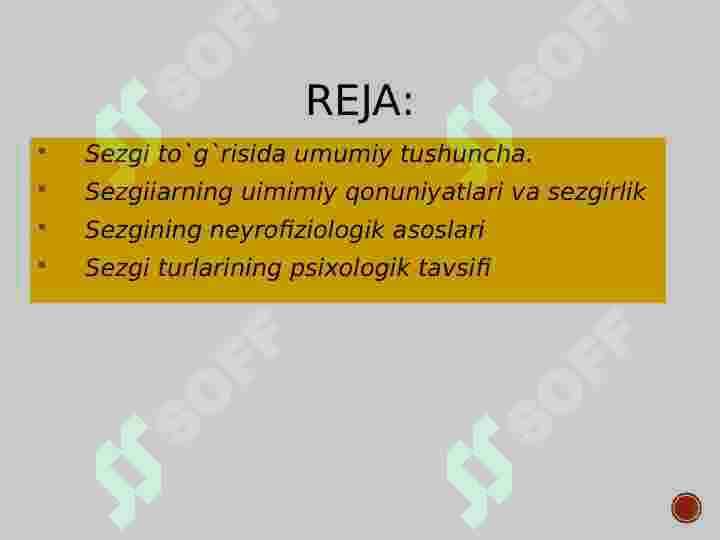SEZGI psixologiyasi 2
