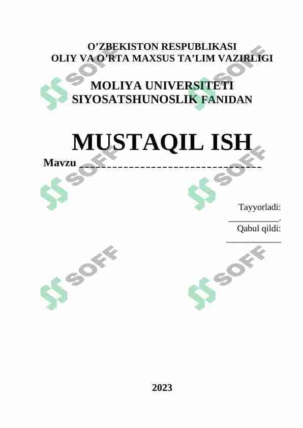 SIYOSIY MА’DАNIYAT