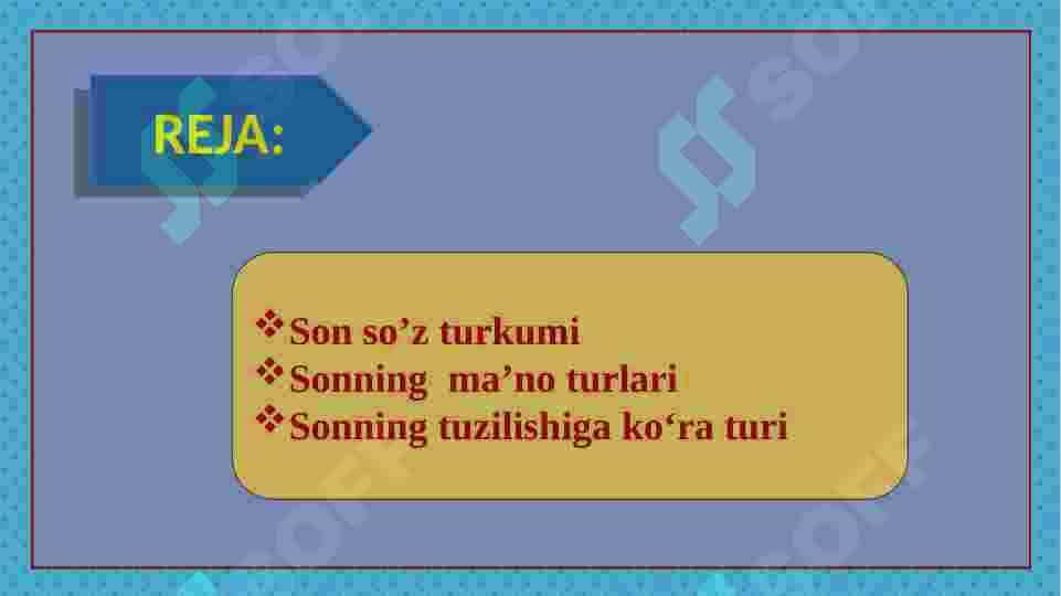 son so'z turkumi 2