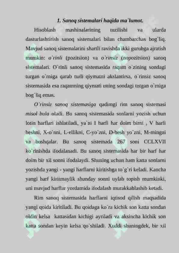 Sanoq  sistemalari 2