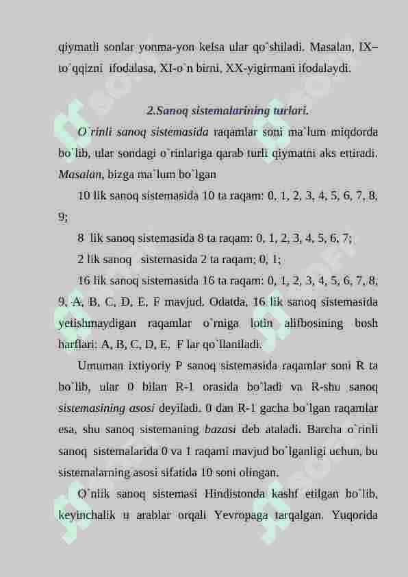 Sanoq  sistemalari 3