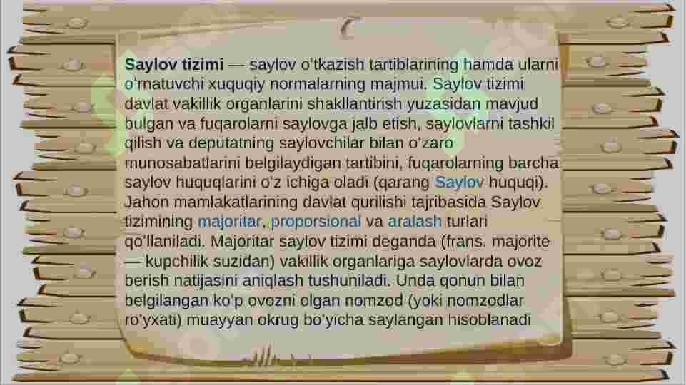 Saylov tizimi 2