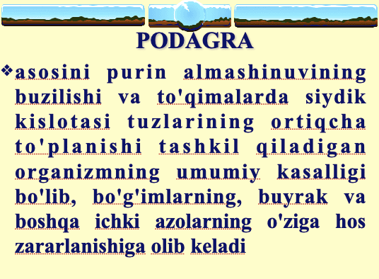 Podagra buyumlariga qarshi dori ppt 2
