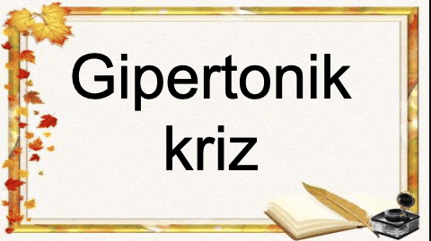 Gipertonik kriz