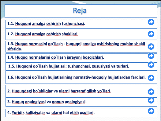 Huquqni amalga oshirish 2