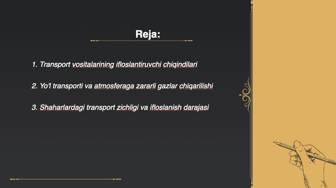 Transport vositalarining ifloslantiruvchi chiqindilari 2