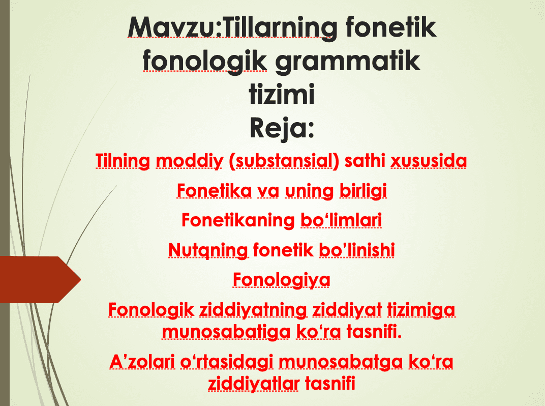 Tillarning fonetik fonologik grammatik tizimi 1