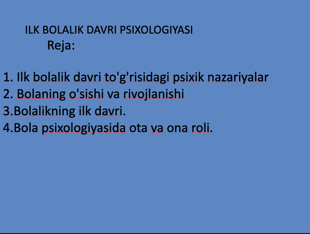 Umumiy psixologiyadan 2