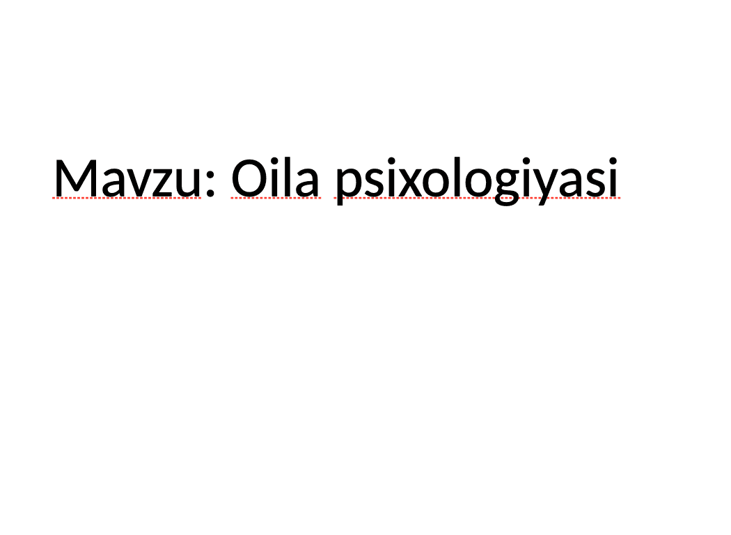 Oila psixologiyasi 2