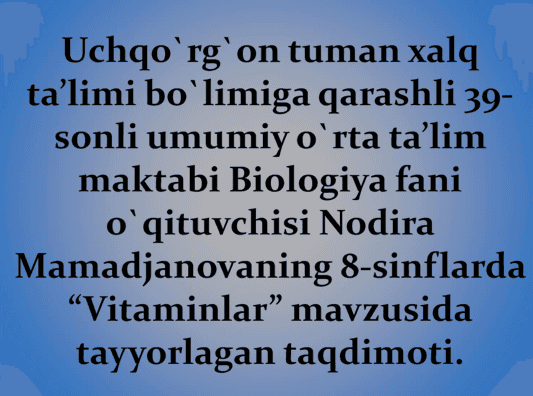 Vitaminlar 1