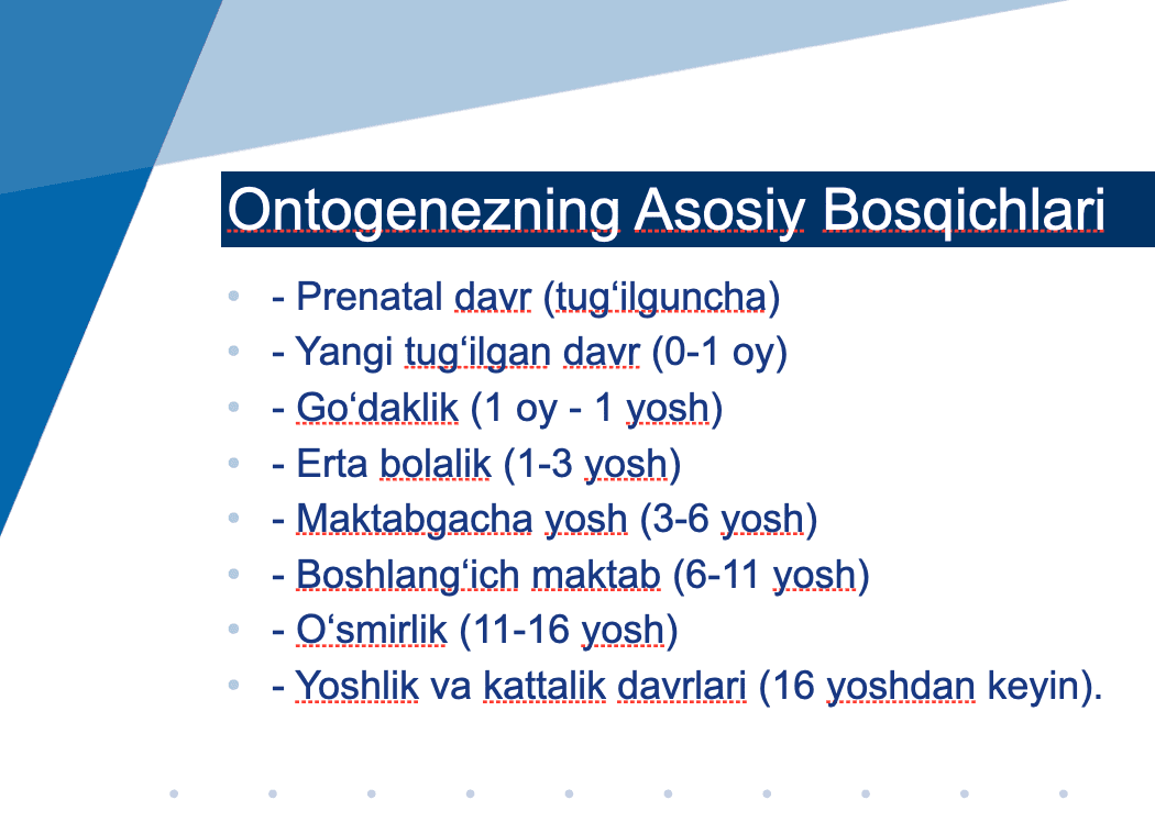 Inson Psixikasining Ontogenezda Rivojlanishi 3
