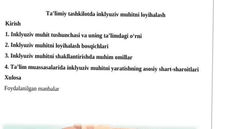 Ta'limiy tashkilotda inklyuziv muhitni loyihalash 2
